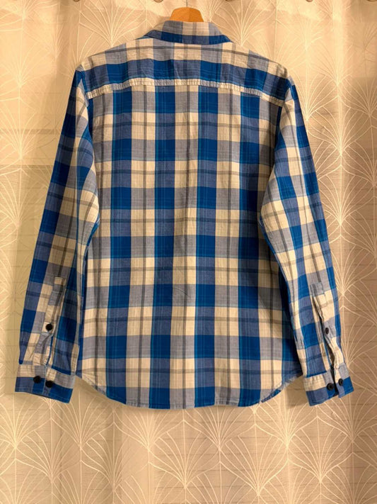Camisa Columbia M Cuadros Azules | Algodón Stretch | Confort y Estilo