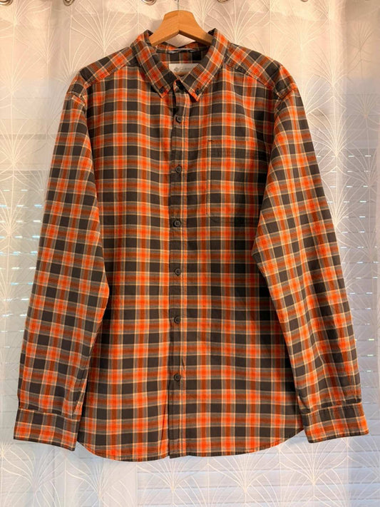 Camisa Columbia a cuadros Negro y Naranja - L/XL