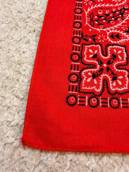 🧣 Bandana Rouge, Noir & Blanc - 50x51 cm
