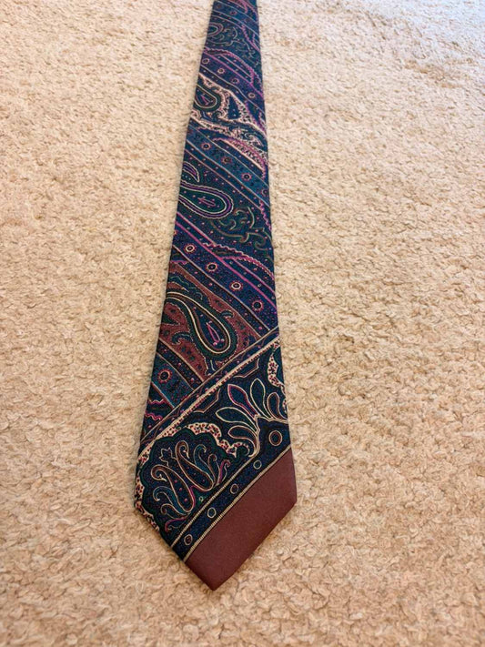 👔 Cravate Liberty - Soie - Marine, Rose & Vert