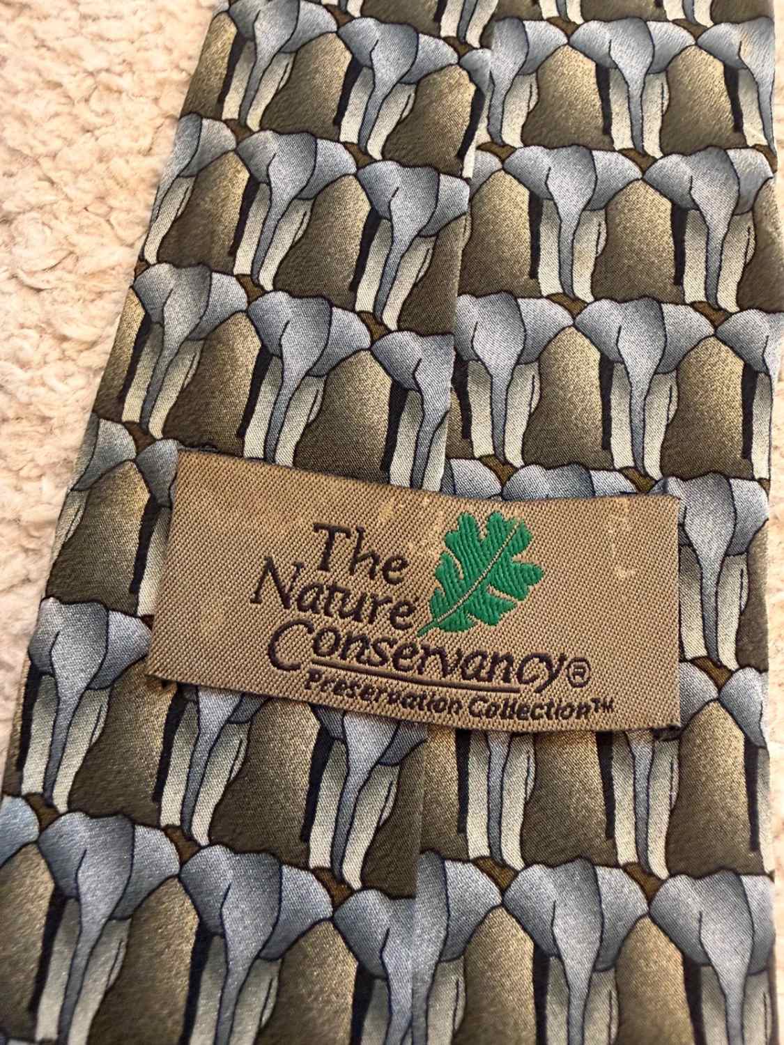 👔 Cravate The Nature Conservancy - Soie - Kaki & Bleu