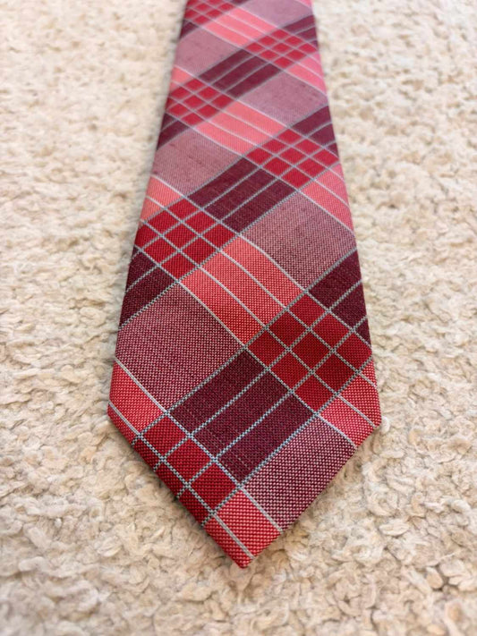 👔 Cravate Van Heusen - Tons Chauds (Bordeaux, Corail, Rouge, Gris)