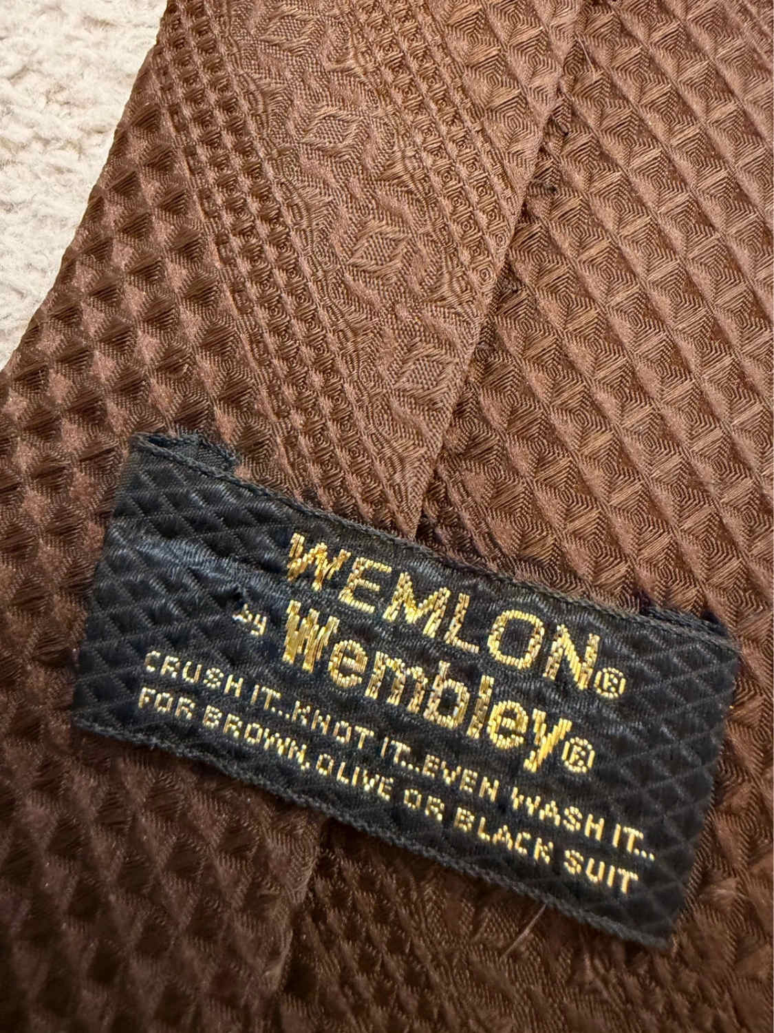 👔 Cravate Wemlon by Wembley - Marron Classique