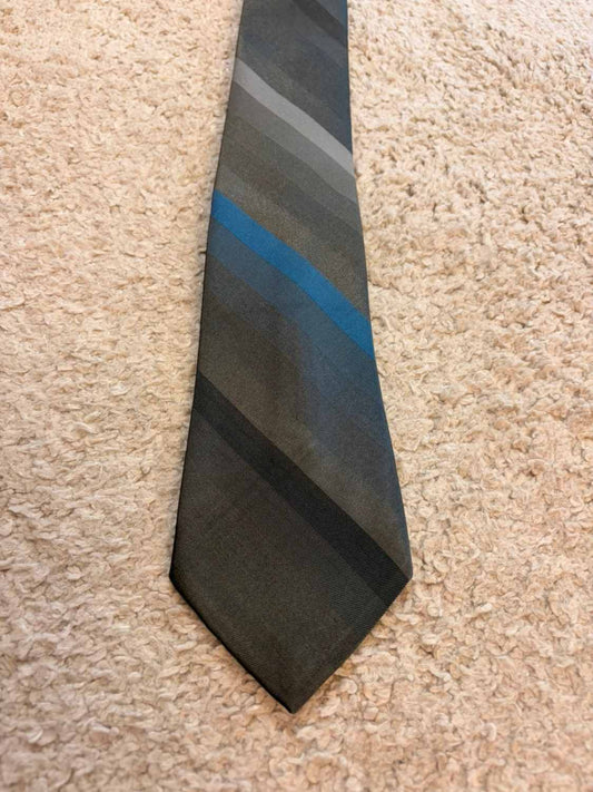 👔 Cravate Rayee Don Loper - Gris & Bleu