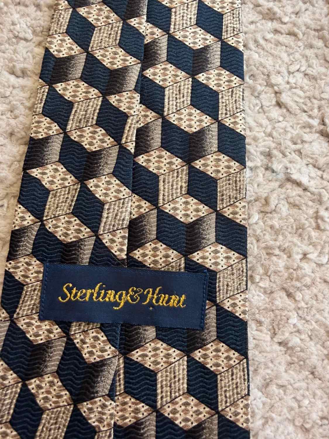 👔 Cravate Sterling & Hunt - Soie - Marine & Noir