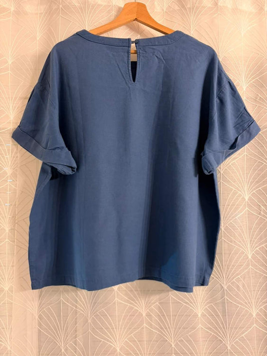 👚 Blusa Primark - Blu - Maniche Corte - Donna (XL)