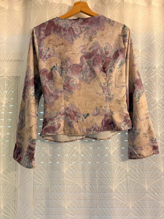 👚 Blusa Zara - Multicolor - Cuello en V - Mujer (S)