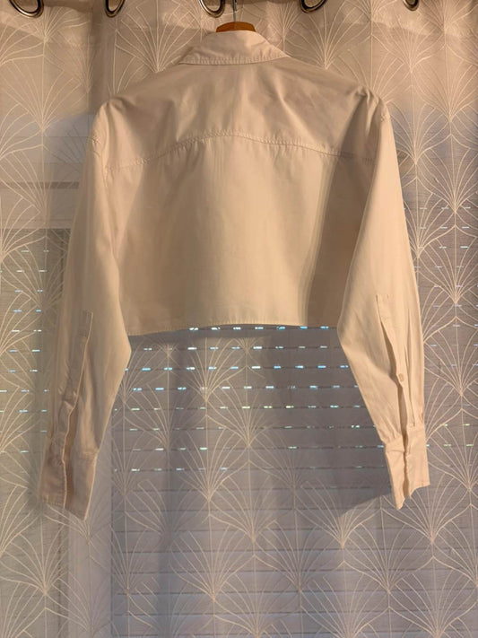 👚 Blouse Zara - Blanc - Crop Top - Femme (S)