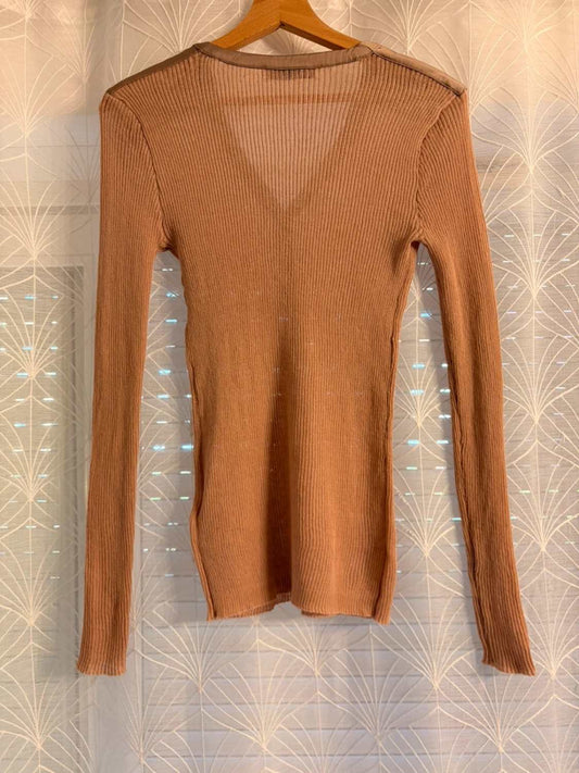 👚 Top Zara - Beige - Col V - Femme (M)