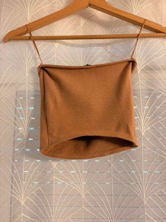 👚 Top Zara Épaules Dénudées - Beige - Femme (S)