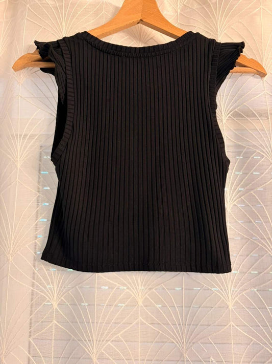 👚 Zara Top - Black - Sleeveless - Women (S)