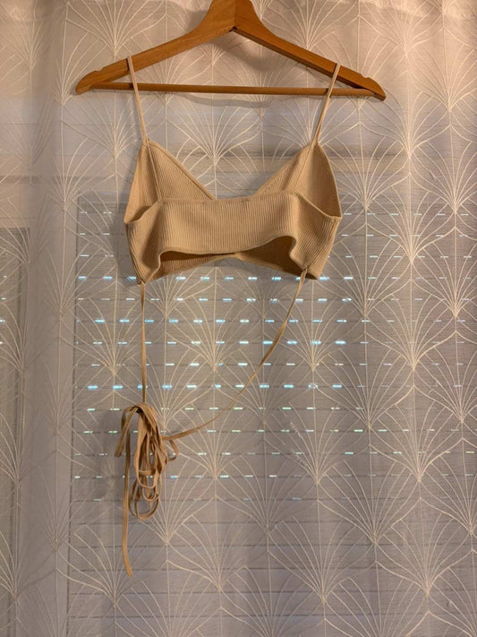 👚 Top Zara à Bretelles - Beige - Femme (M)