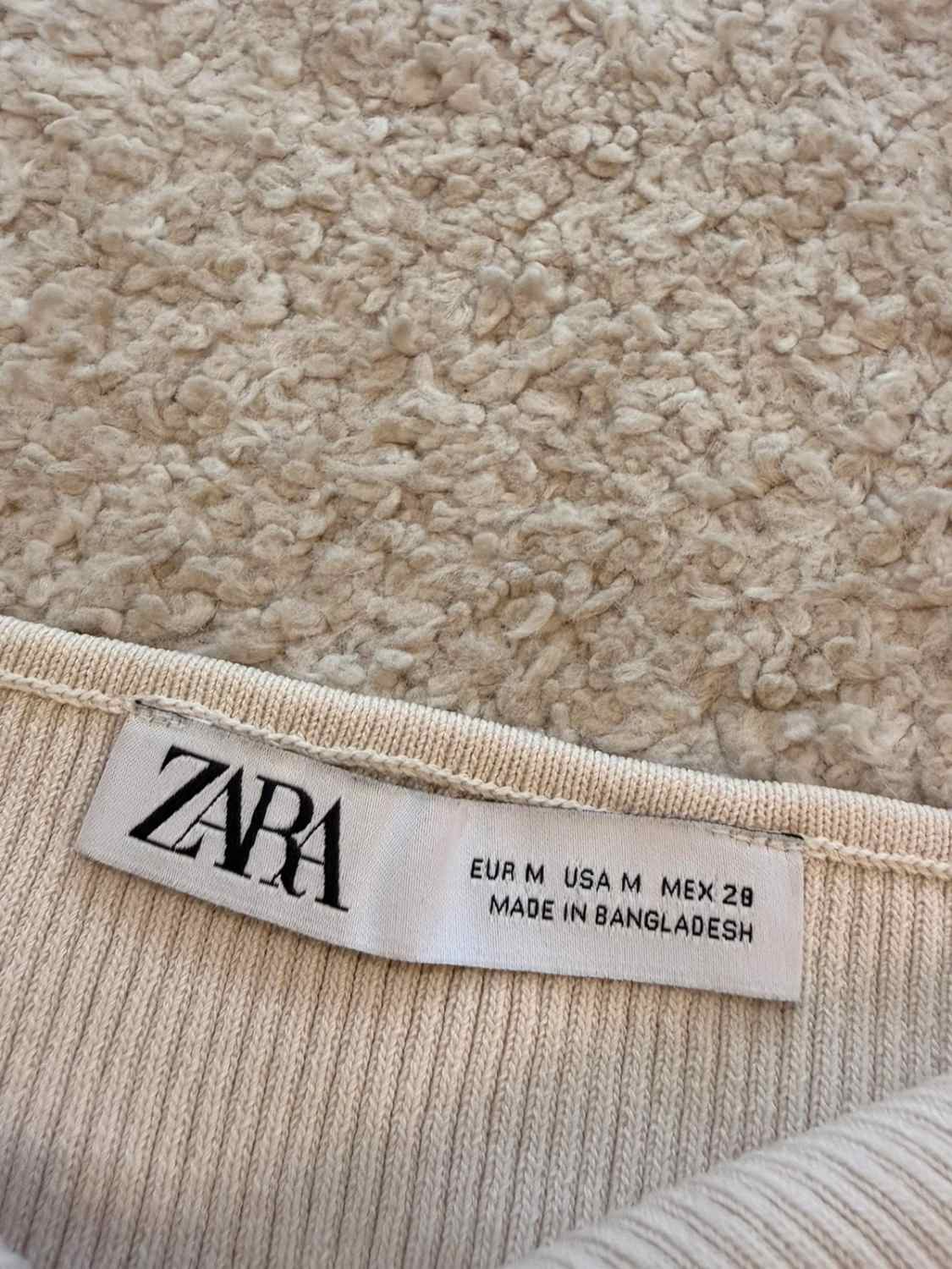 👚 Top Zara à Bretelles - Beige - Femme (M)