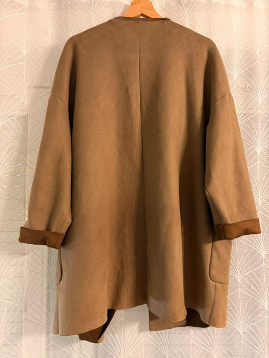 🧥 Cardigan Zara Basic - Marron - Femme (L)