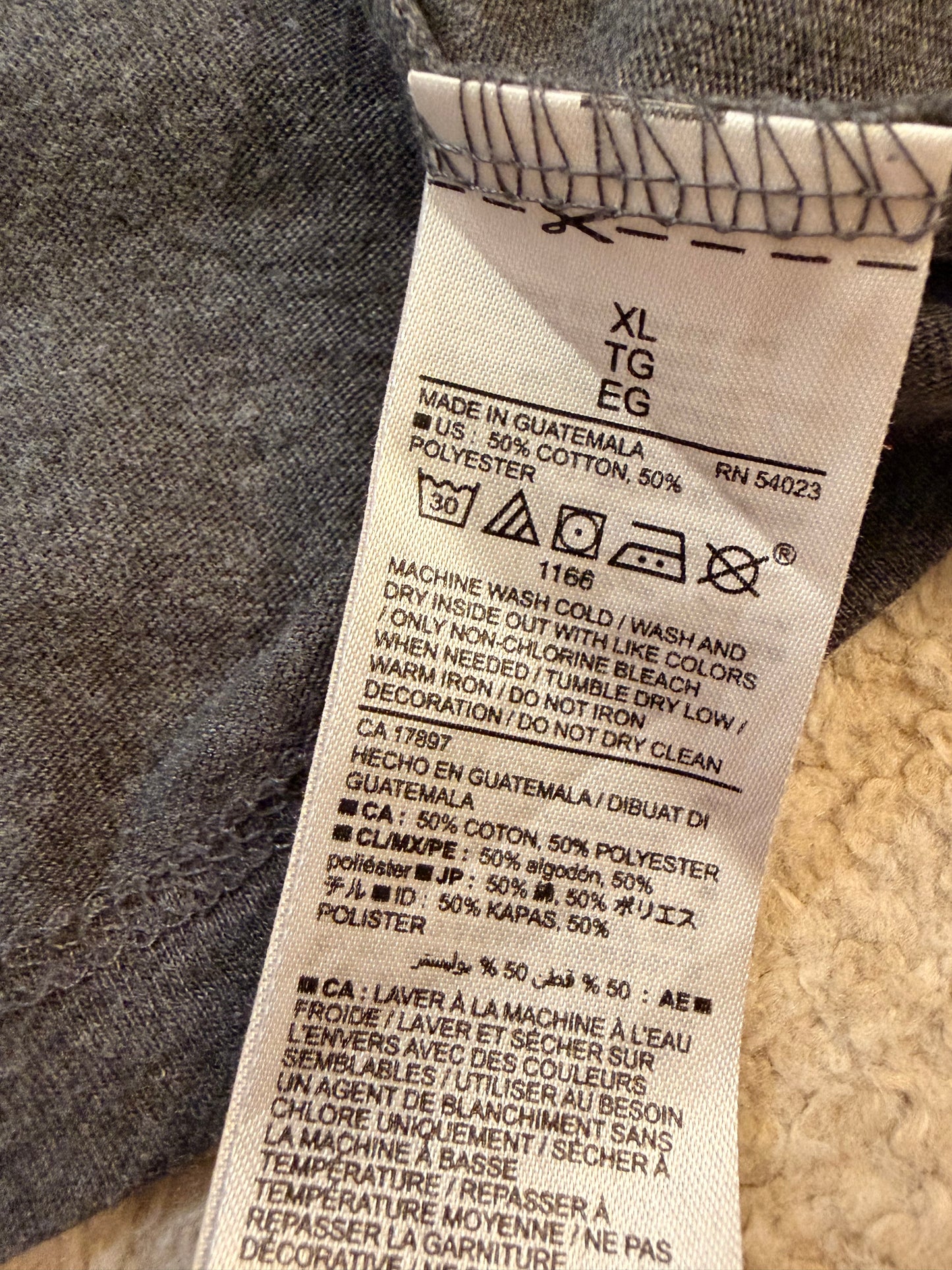 T-shirt Disney x Old Navy Mickey Mouse Gris Anthracite Chiné Coton/Polyester – Taille XL | Seconde Main
