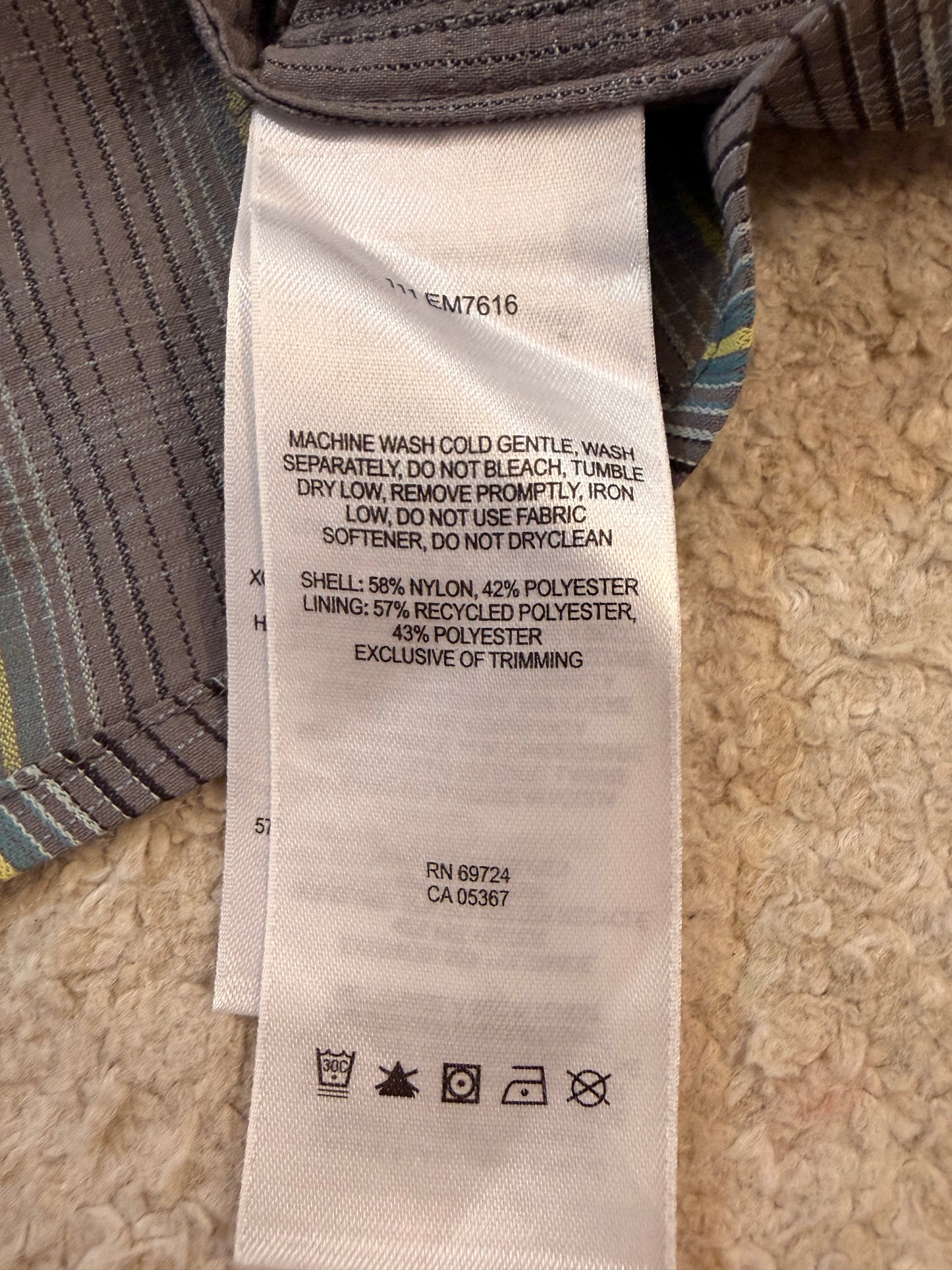 Chemise Technique Columbia Randonnée Grise Rayures Poche Zippée – Homme – Taille XL