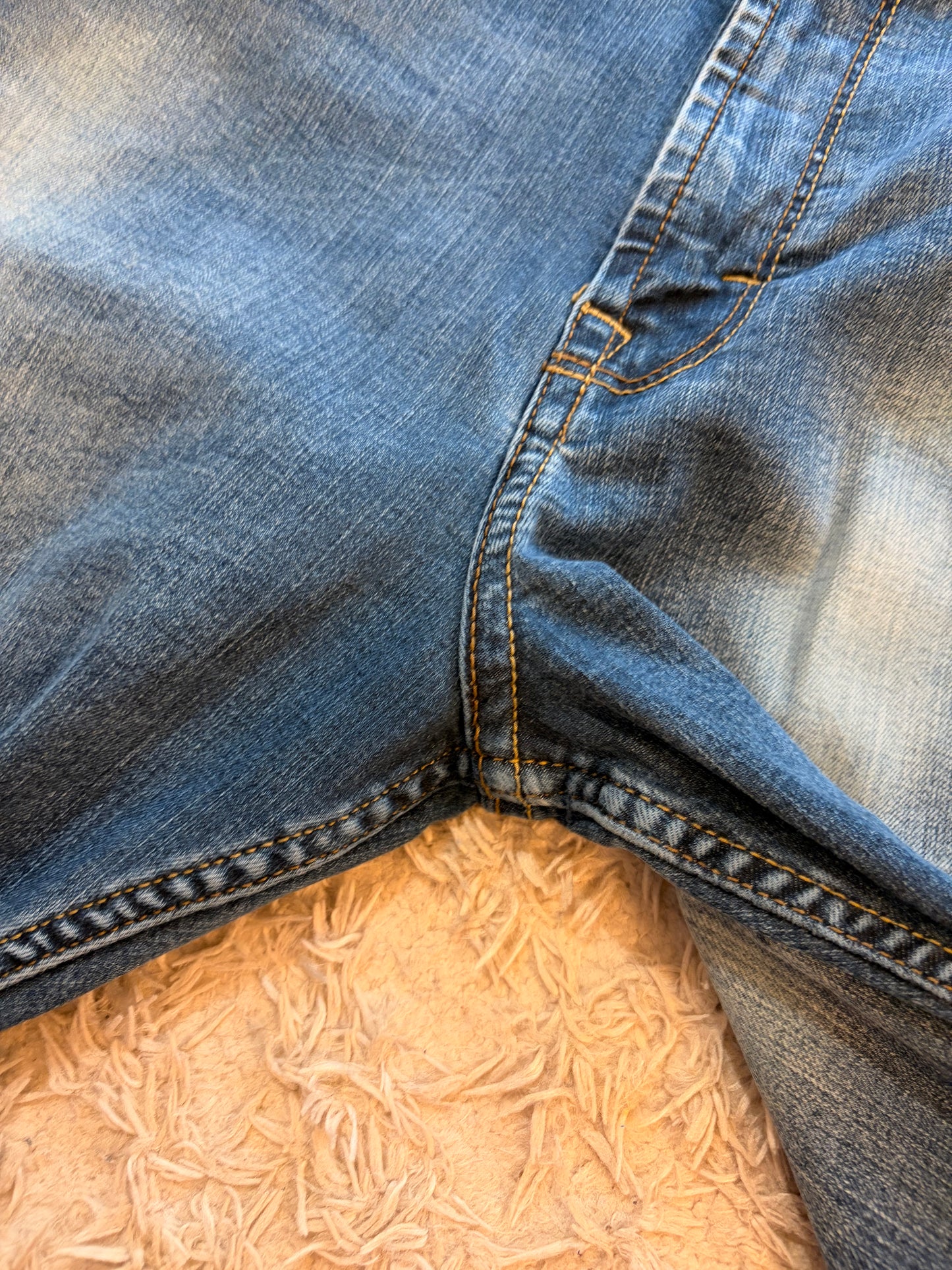 Jean Wrangler Slim Straight Stretch Bleu Délavé 75% Coton 22% Polyester 3% Spandex W32/L30 – Homme – Taille 42