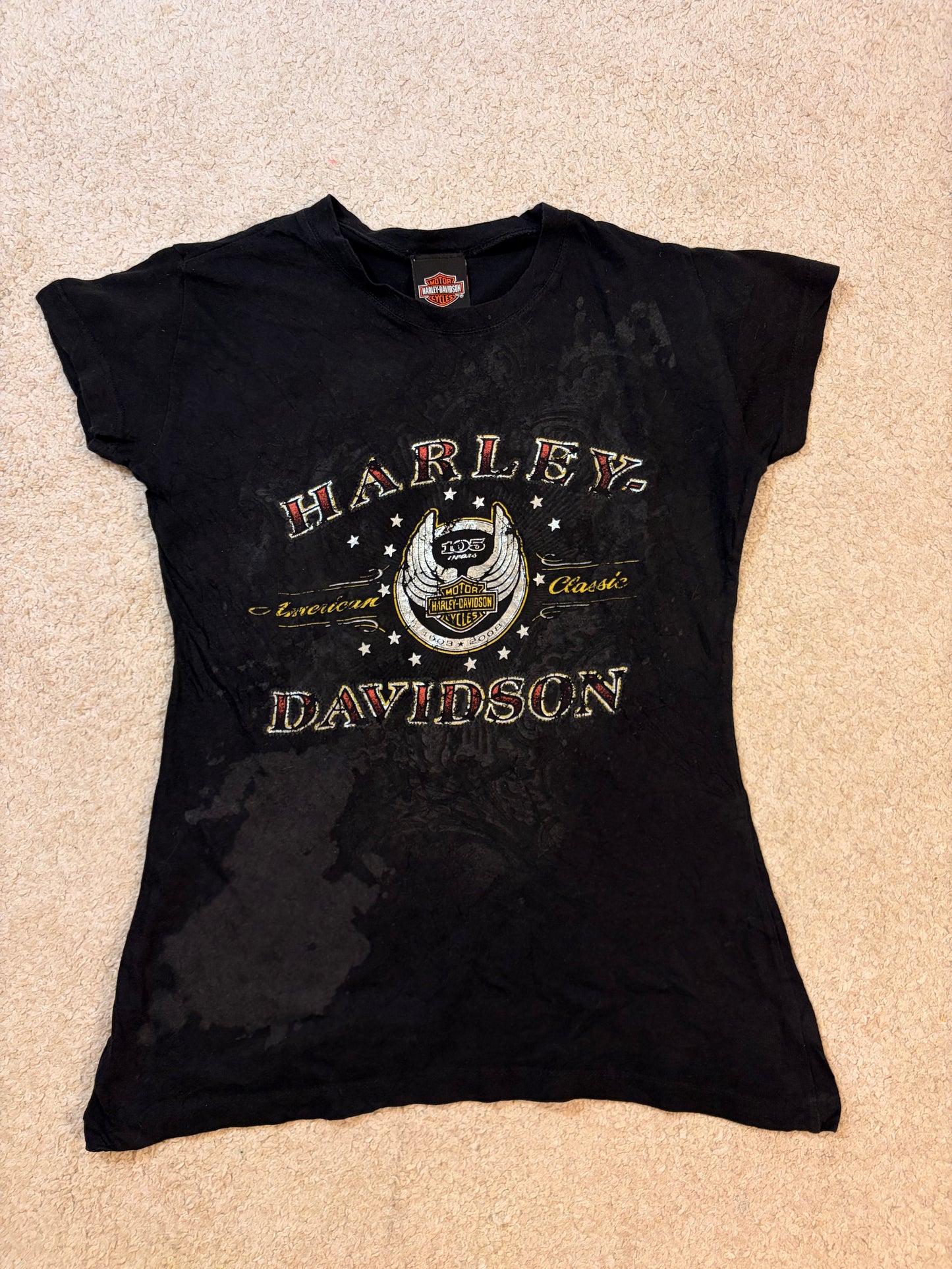 T-shirt Harley-Davidson Édition Collector 105ème Anniversaire Noir – Femme – Taille L