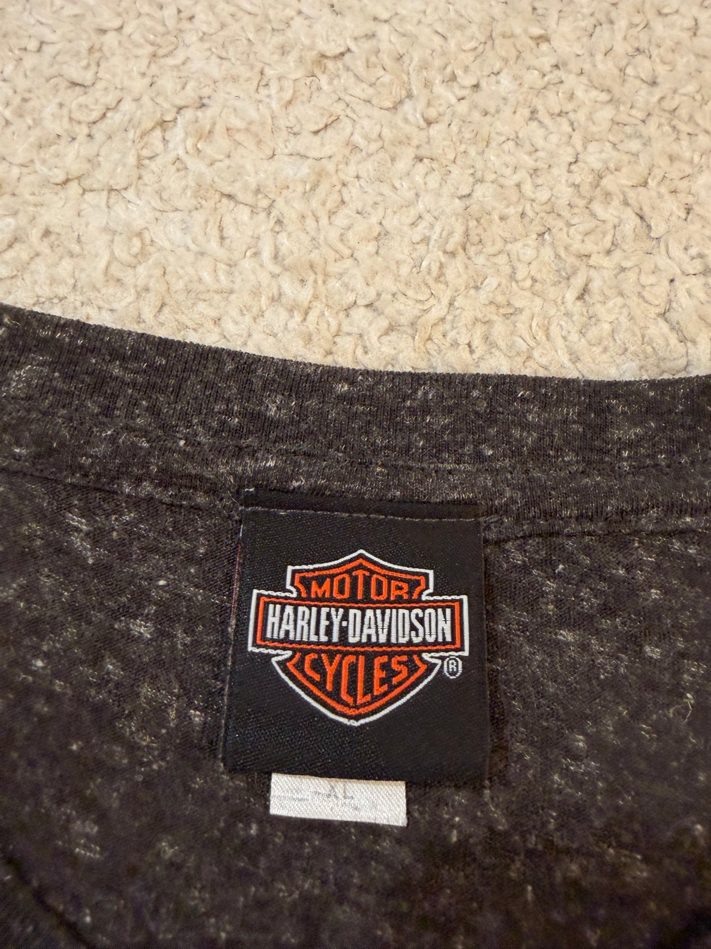 T-shirt Harley-Davidson Genuine Quality Gris Chiné Lin Mélangé – Femme – Taille XL