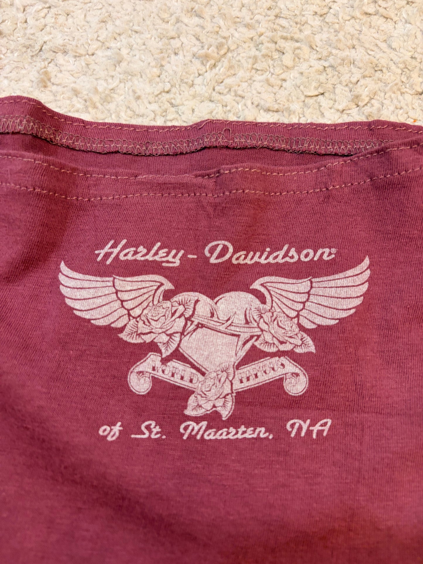 Crop Top Bustier Harley-Davidson Bordeaux – Femme – Taille S/M