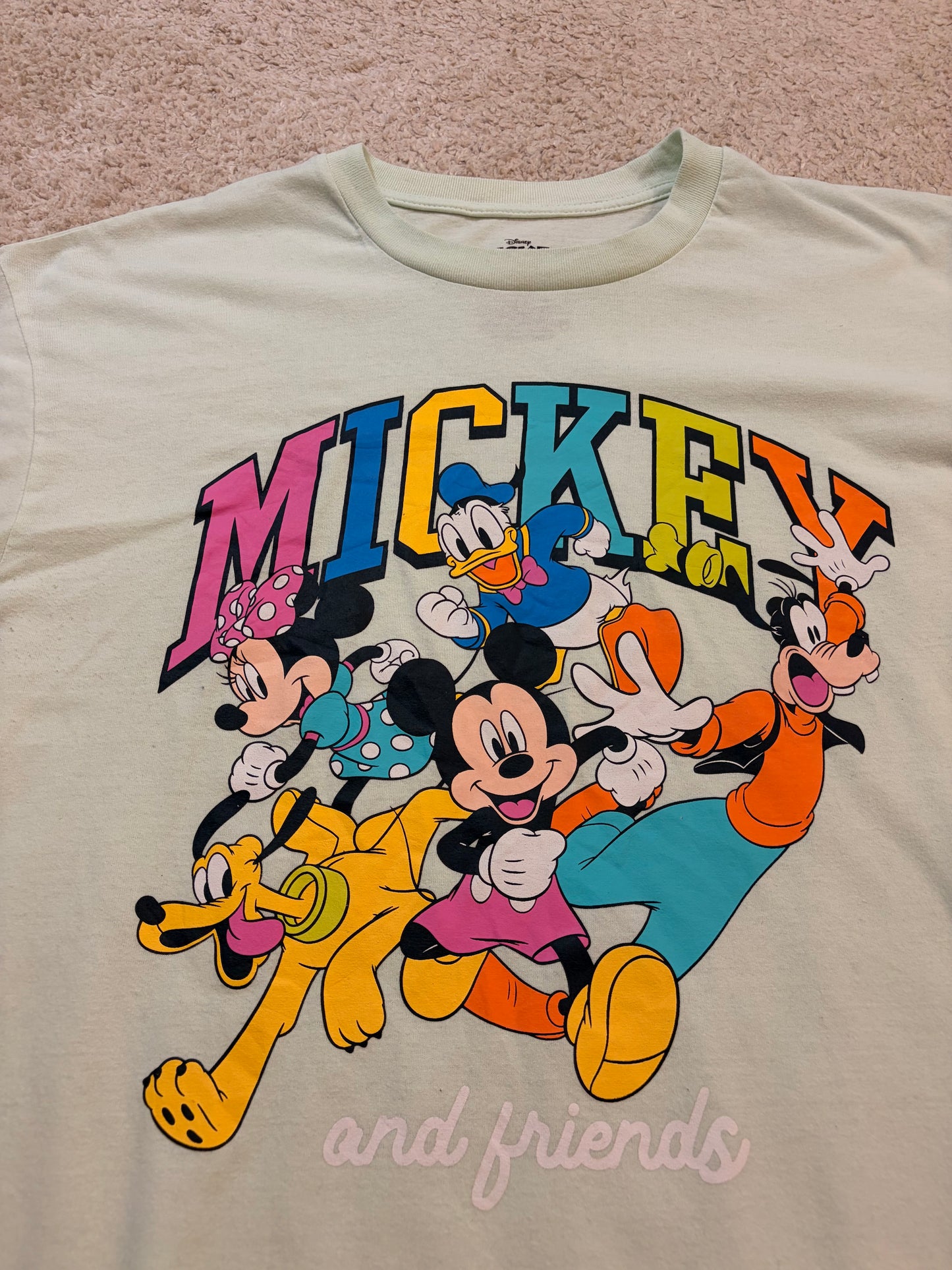 T-shirt Disney Mickey & Friends Vert Menthe – Taille L | Seconde Main