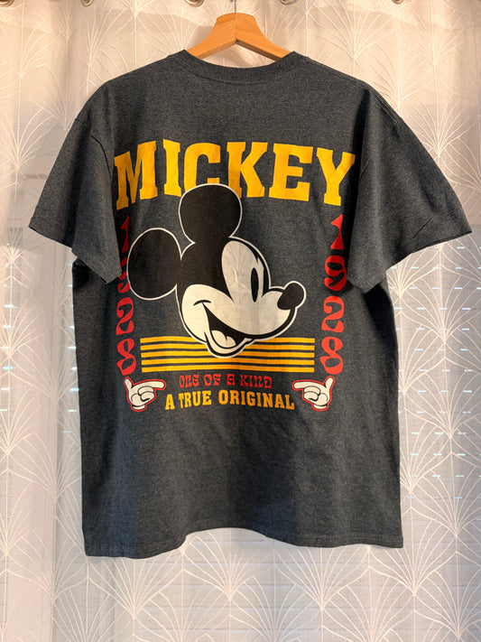 T-shirt Disney Mickey Mouse Since 1928 "A True Original" Gris Anthracite – Taille L | Seconde Main