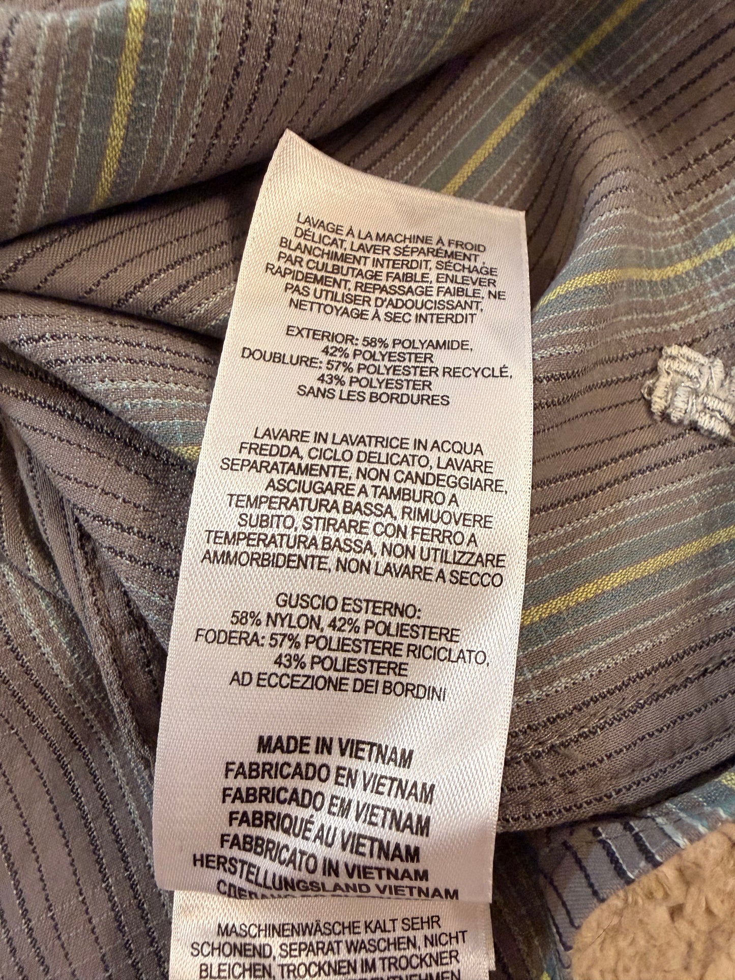 Chemise Technique Columbia Randonnée Grise Rayures Poche Zippée – Homme – Taille XL