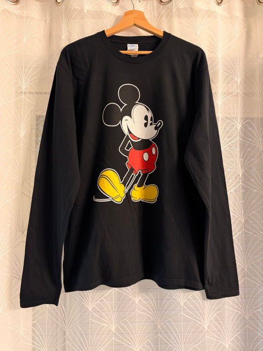 T-shirt Manches Longues Disney Mickey Mouse Noir – Taille L