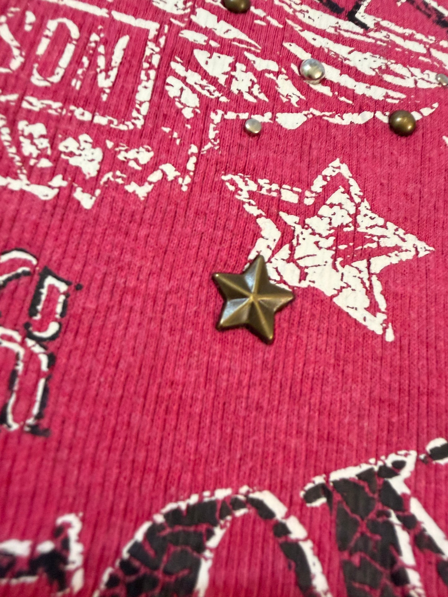 Débardeur Harley-Davidson 1903 Fuchsia Maille Côtelée Strass Brodé – Femme – Taille XL (1W)
