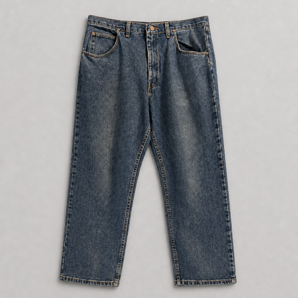 Jean Wrangler Silver Edition droit bleu medium délavé 100% coton – Homme – Taille W38 L30 | Mode Seconde