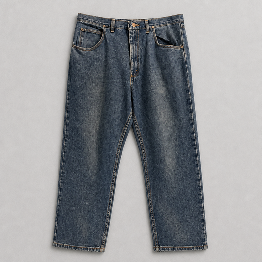 Jean Wrangler Silver Edition droit bleu medium délavé 100% coton – Homme – Taille W38 L30 | Mode Seconde