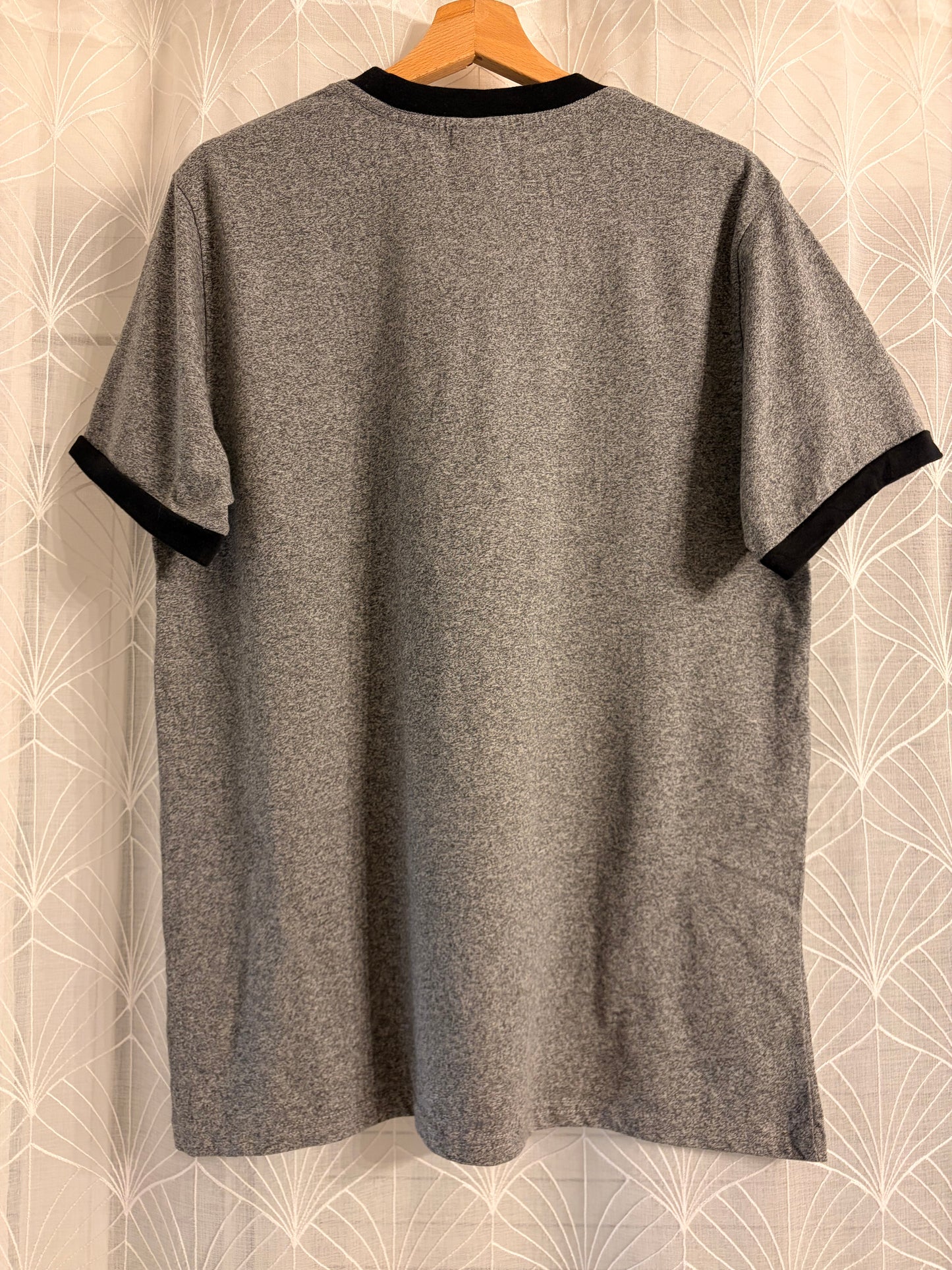 T-shirt Walt Disney World Mickey Mouse Vintage Ringer Gris/Noir – Mixte – Taille L