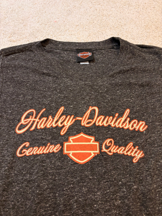 T-shirt Harley-Davidson Genuine Quality Gris Chiné Lin Mélangé – Femme – Taille XL