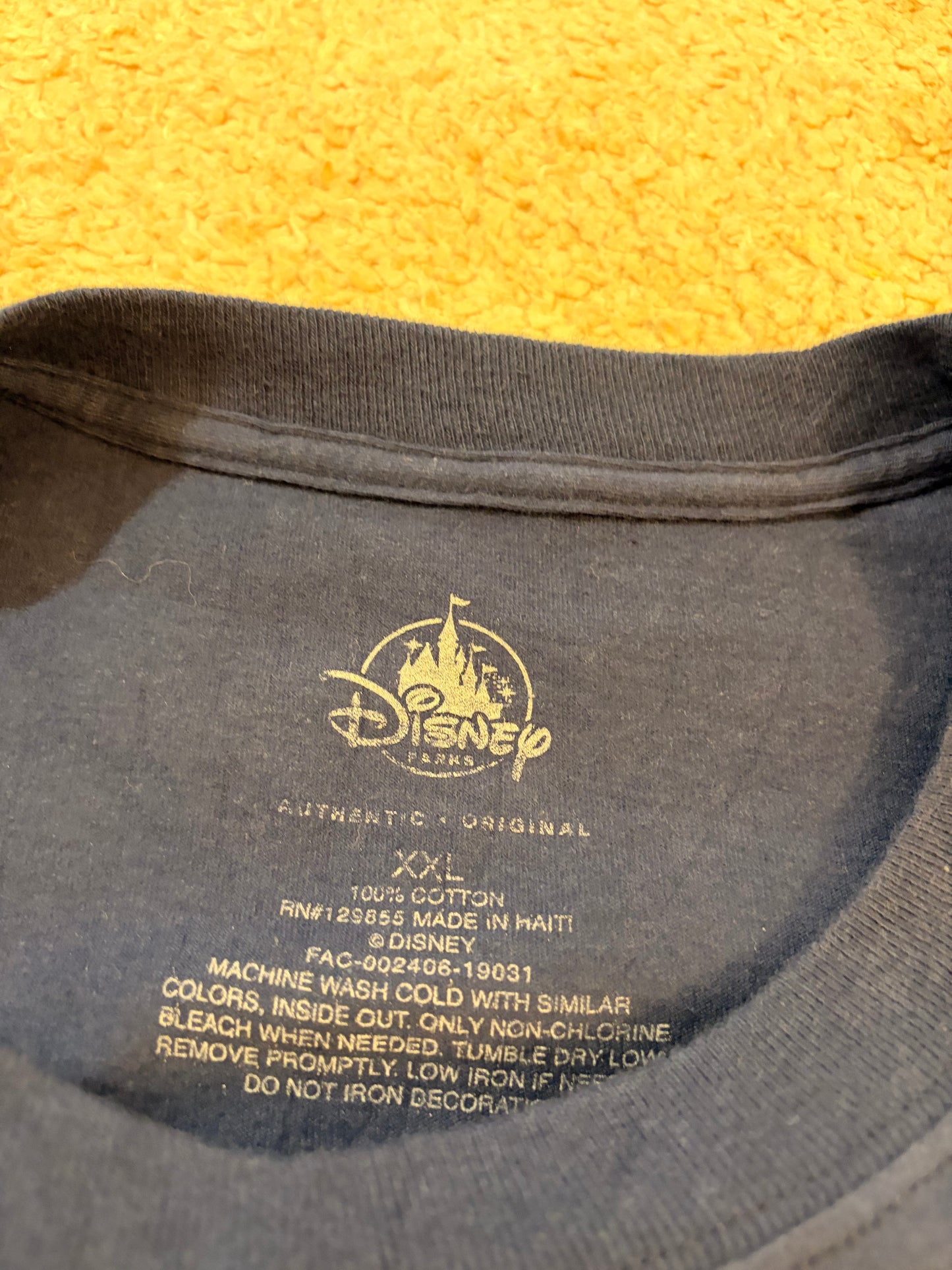 T-shirt Walt Disney World Bleu Marine Mickey Vintage – Taille XXL | Seconde Main