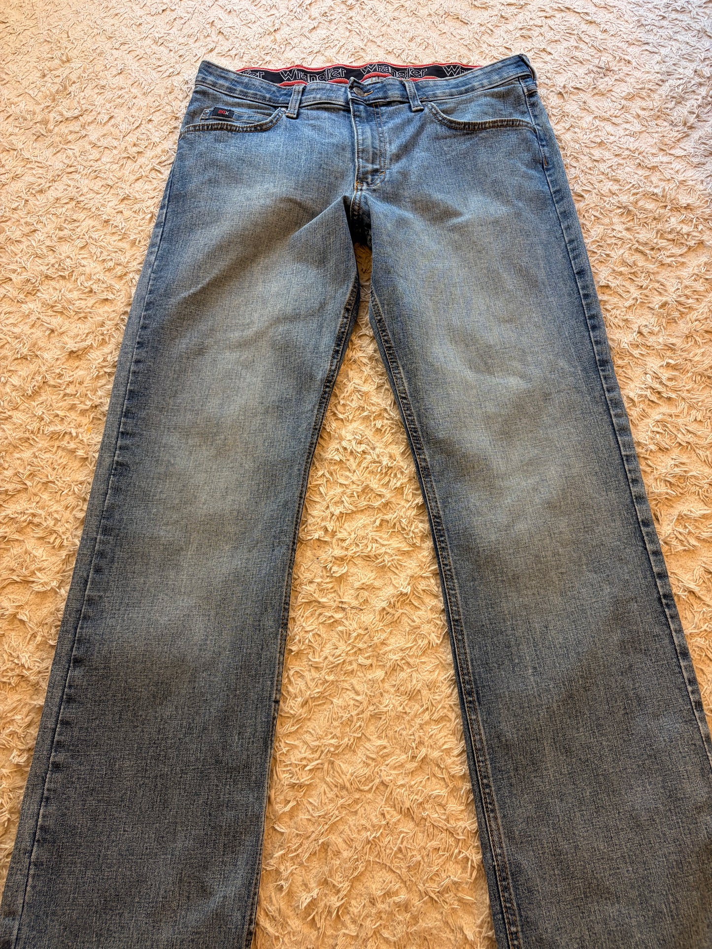 Jean Wrangler 20X Competition Stretch Bleu Droit Bande Élastique Intérieure – Homme – Taille W34/L34 (44)