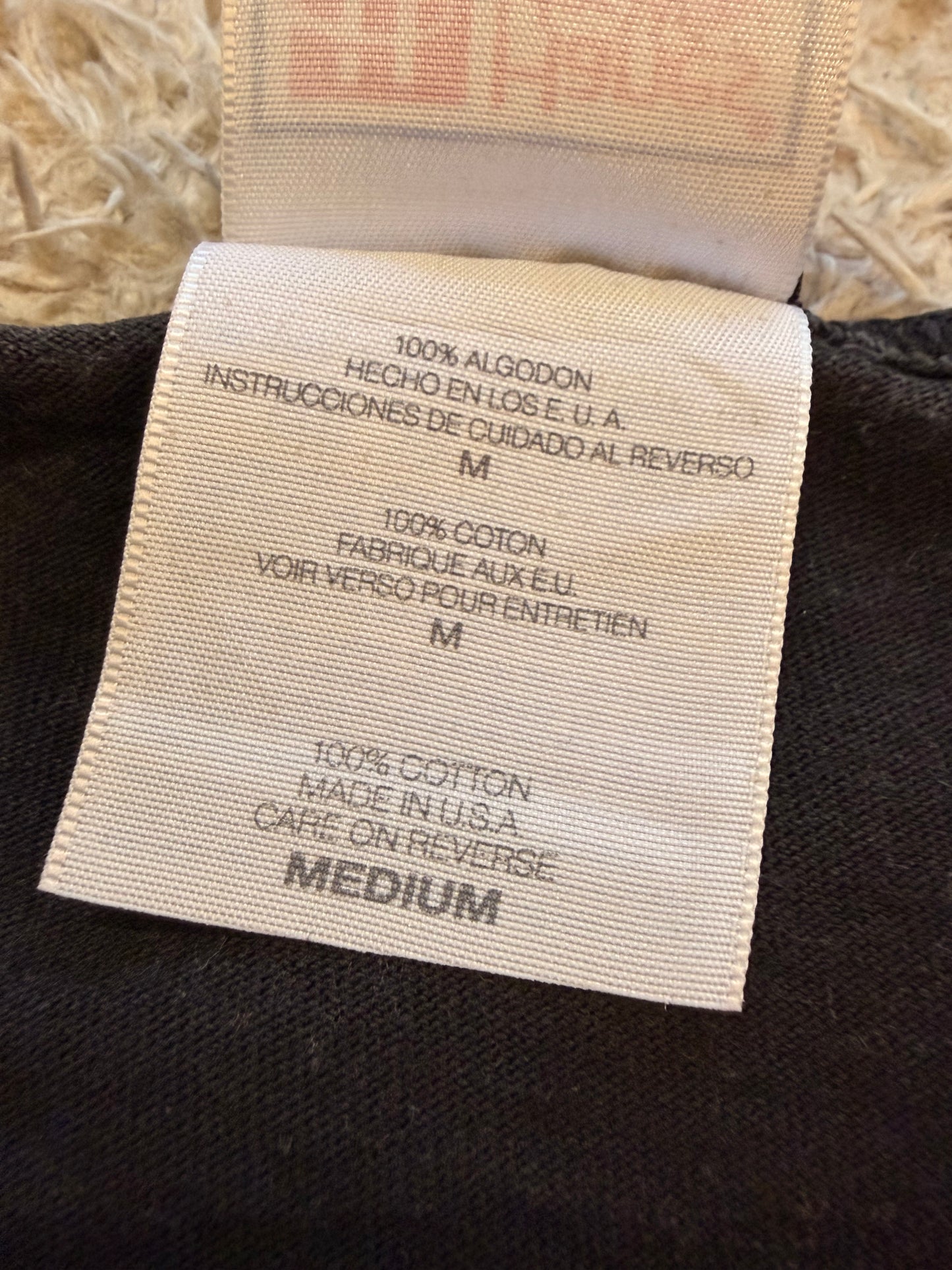 Débardeur Harley-Davidson Vintage 1995 Noir Délavé Hanes Her Way Pinstriping Rouge Dos Worth Kansas City Missouri 100% Coton Made in USA – Femme – Taille M