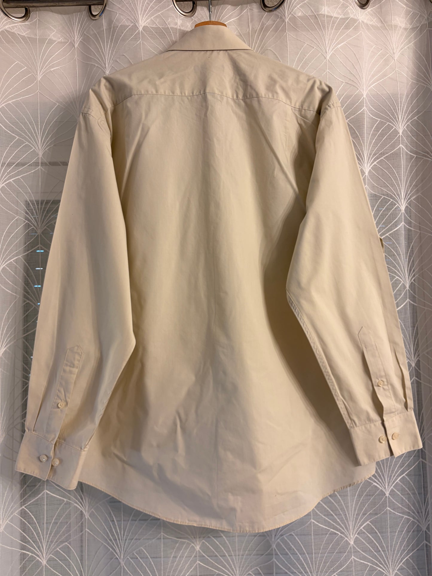 Chemise Pierre Cardin Slim Fit Crème/Ivoire Manches Longues – Homme – Taille XL