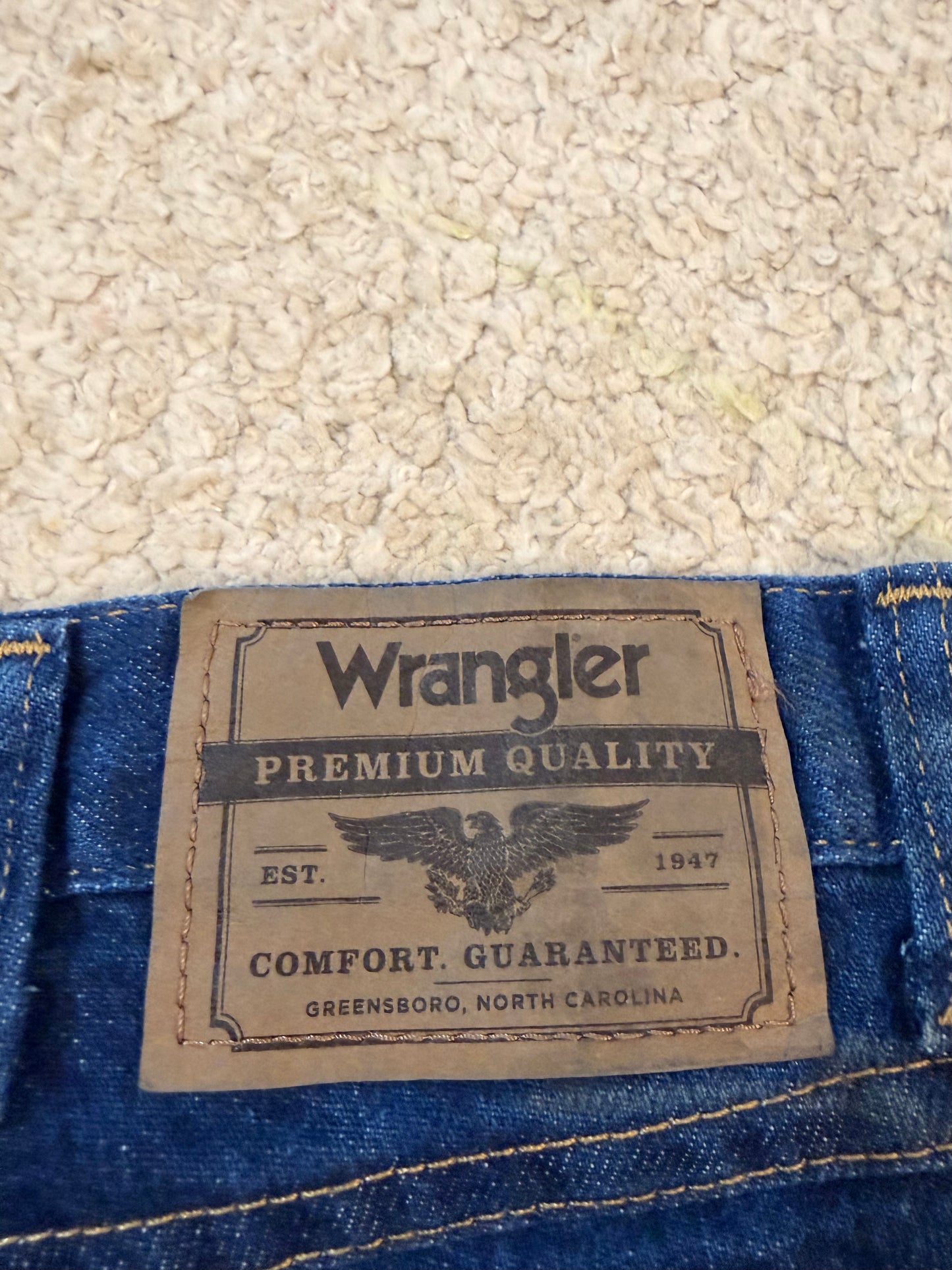 Jean Wrangler Premium Quality Bleu Foncé Straight Fit Coton/Polyester – Taille W36 L30 | Seconde Main