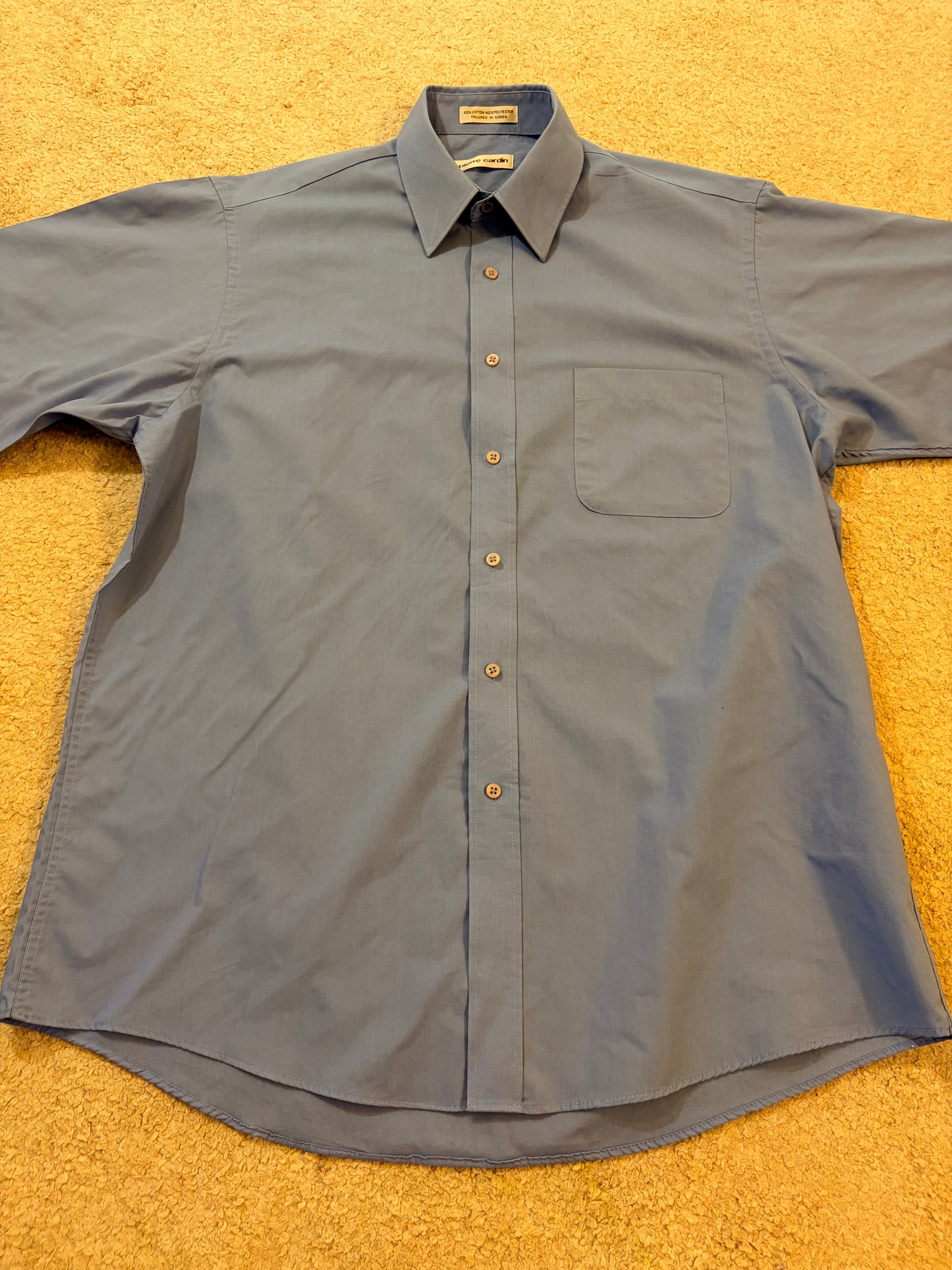 Chemisette Pierre Cardin Bleu Ciel Manches Courtes Col Classique – Homme – Taille 16 (L) – #2