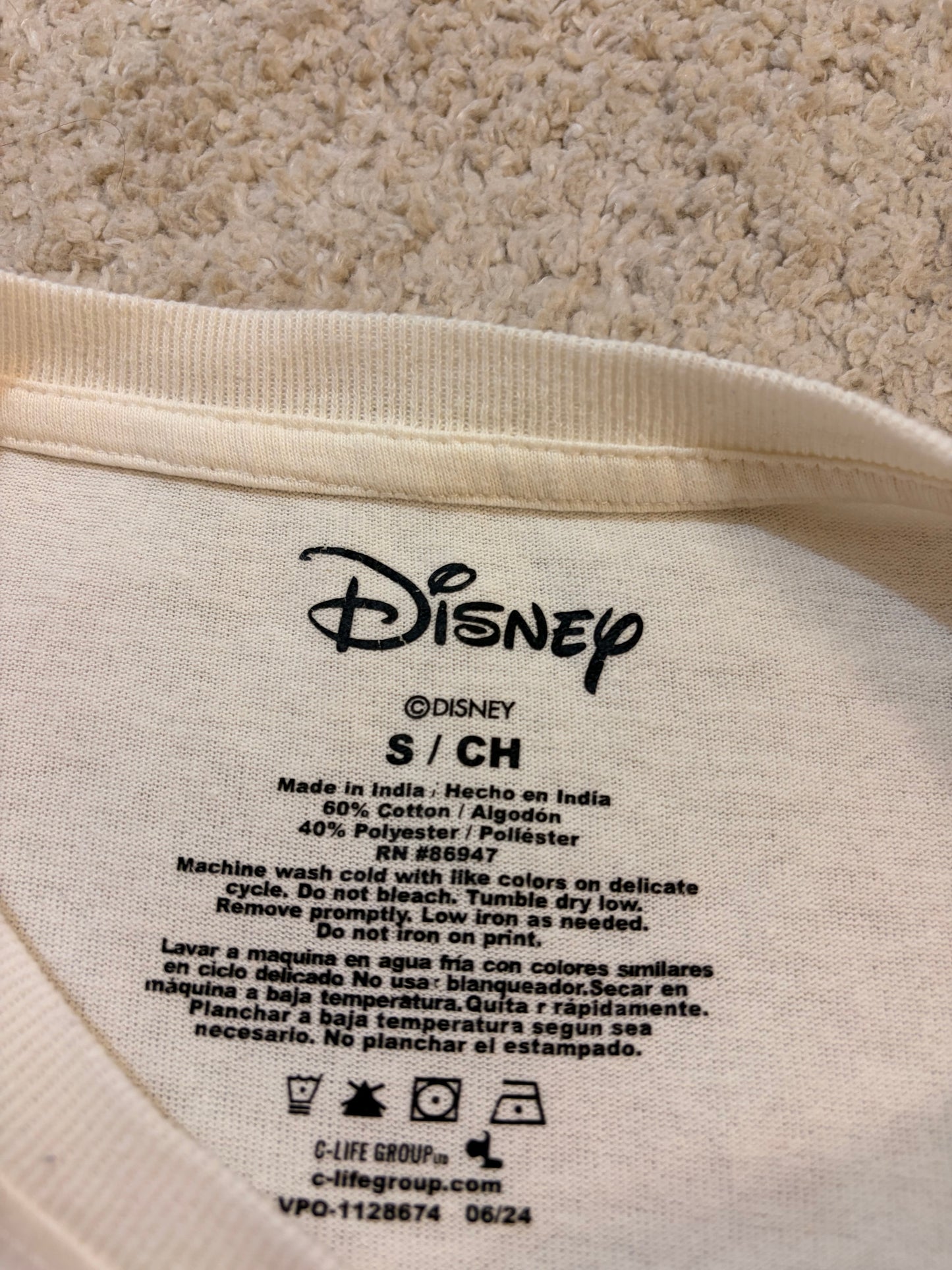 T-shirt Disney Noël Mickey & Friends Crème – Taille S | Seconde Main