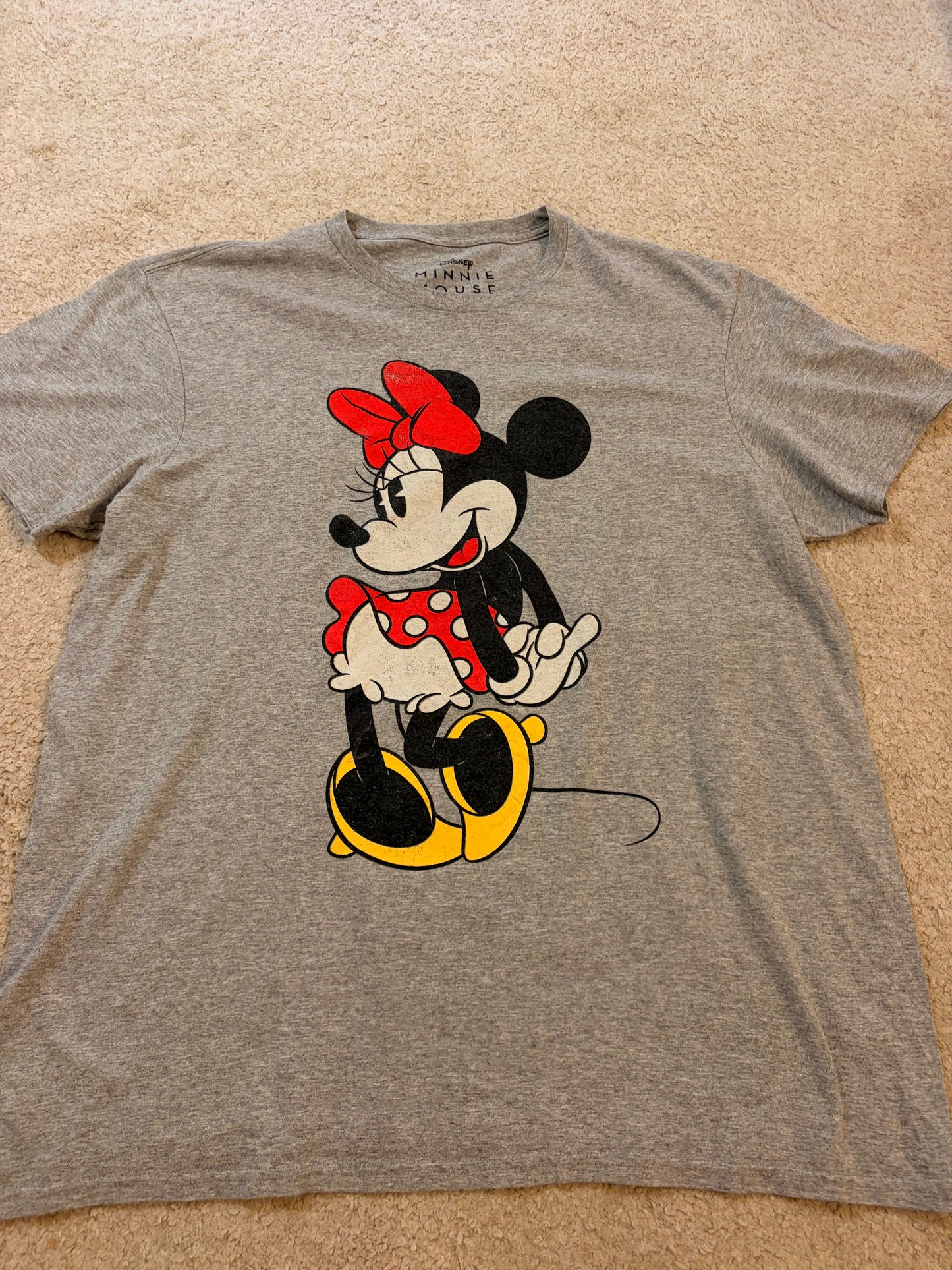 T-shirt Disney Minnie Mouse Vintage Gris Chiné – Taille L | Seconde Main