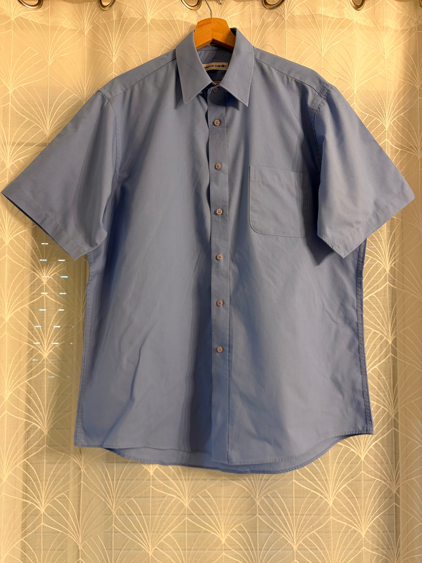 Chemisette Pierre Cardin Bleu Ciel Manches Courtes Col Classique – Homme – Taille 16 (L) – #2
