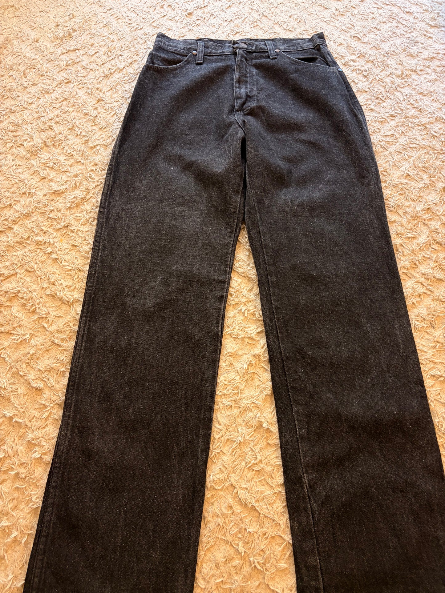Jean Wrangler Cowboy Cut Vintage Made in USA Taille Haute Noir Délavé – Femme – Taille 36/38 (US 10)