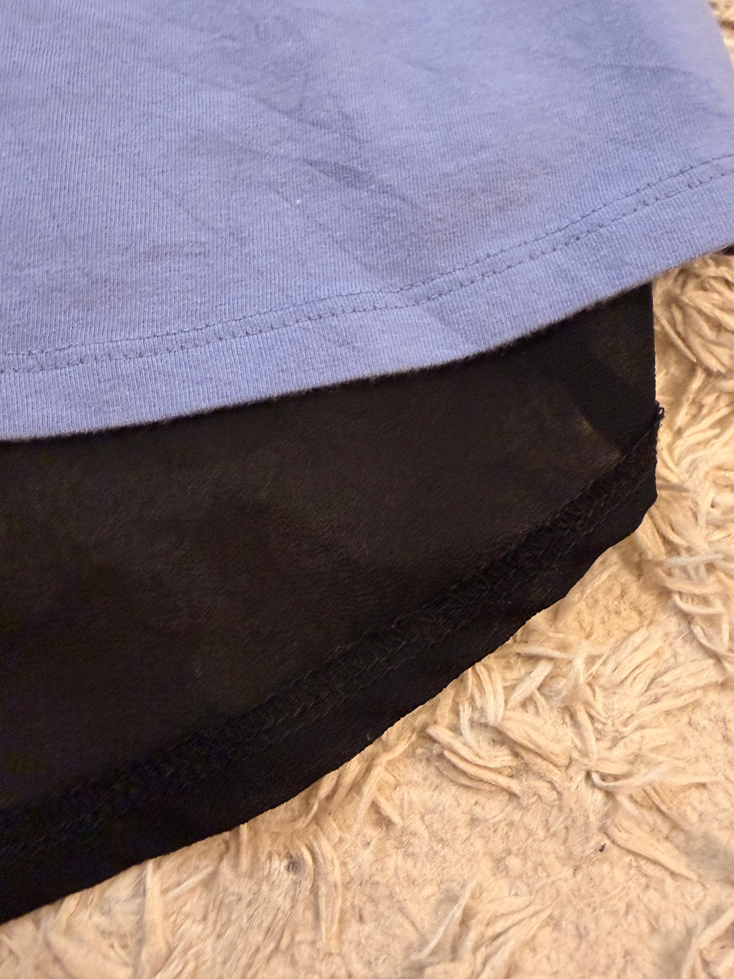 Débardeur Harley-Davidson El Paso Texas Bi-matière Lavande Brodé Voile Noir Transparent – Femme – Taille M