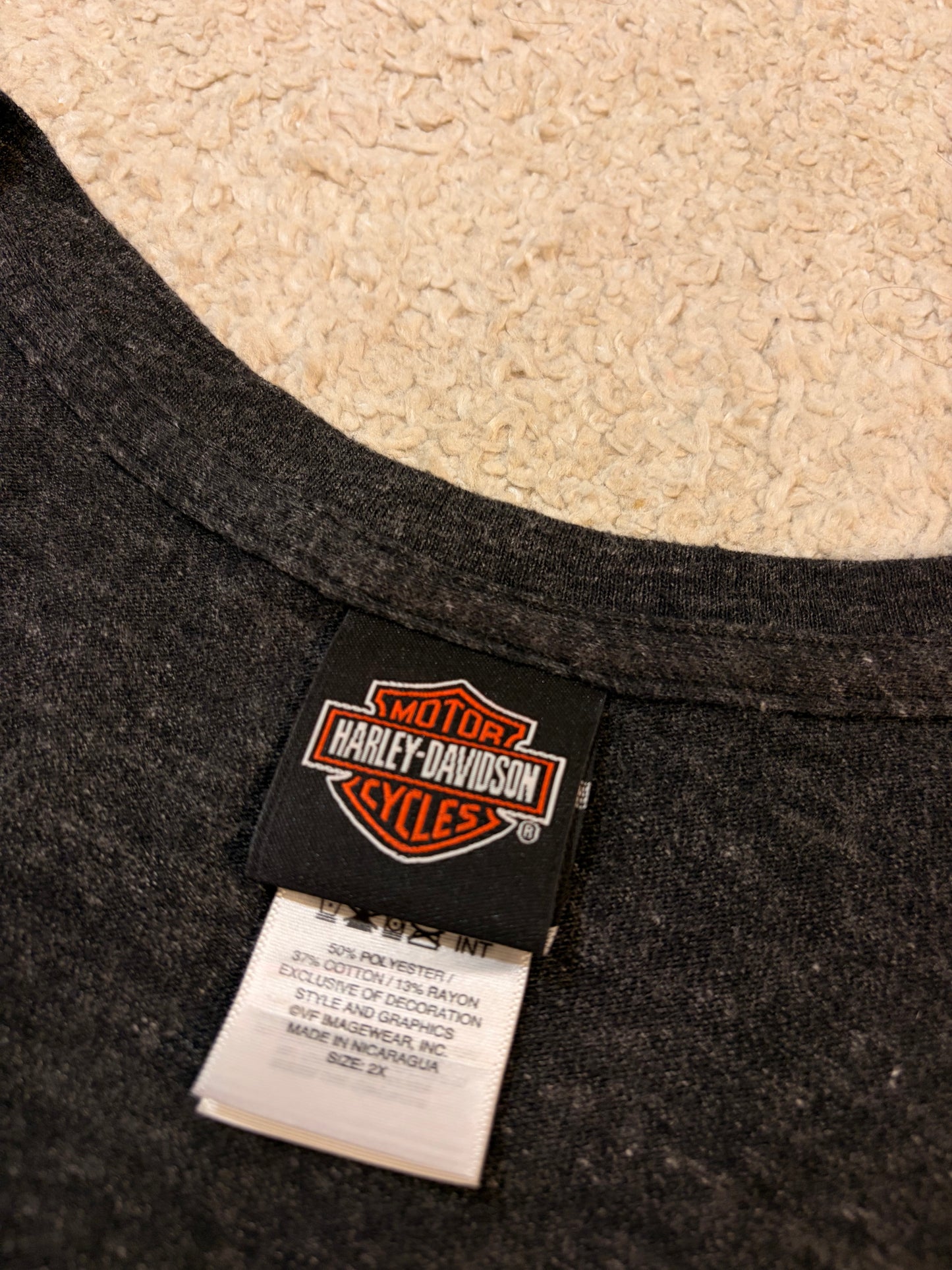 T-shirt Harley-Davidson Live to Ride Col V Gris Anthracite Tri-Blend – Femme – Taille 2XL/XXL