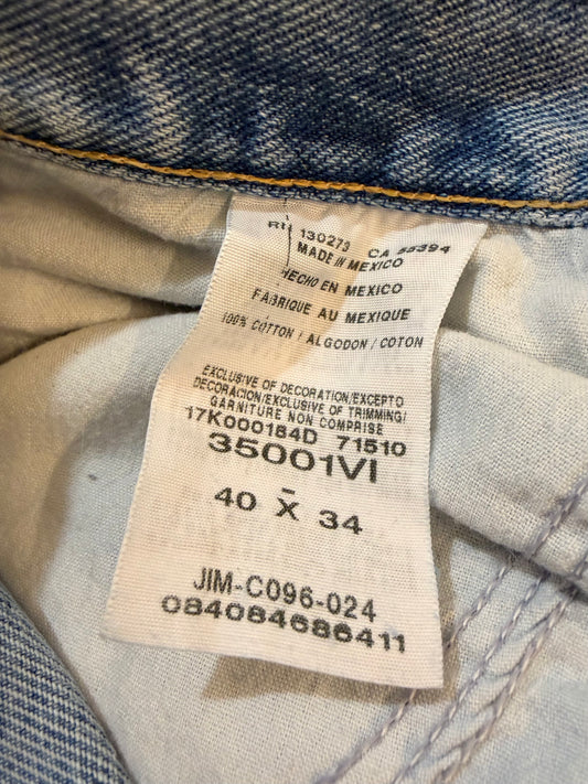 Jean Wrangler Rugged Wear Bleu Clair Délavé 100% Coton Regular Fit W40/L34 (FR 48-50 Grande Taille Longue) – Homme – Très Bon état