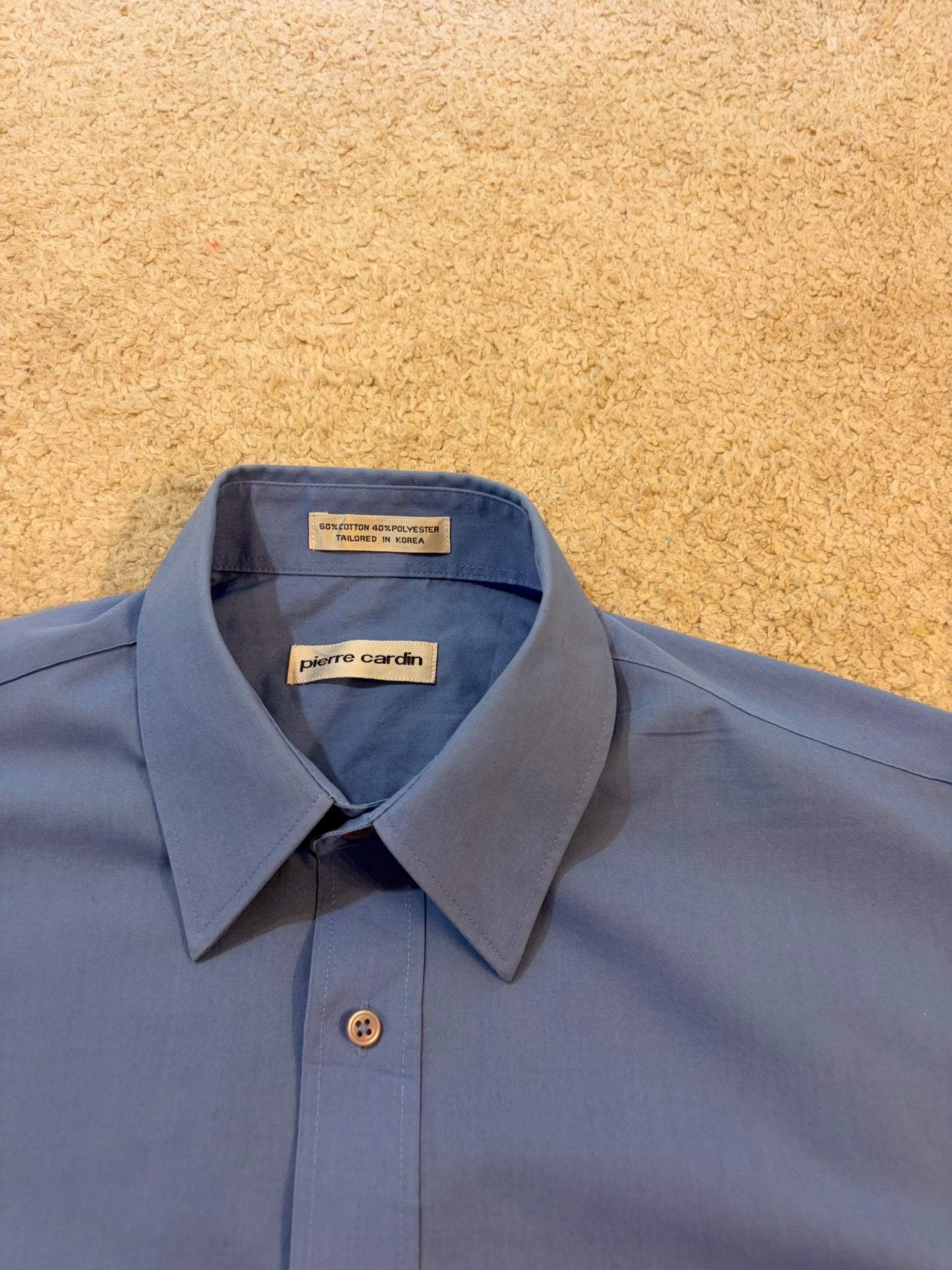 Chemisette Pierre Cardin Bleu Ciel Manches Courtes Col Classique – Homme – Taille 16 (L) – #2