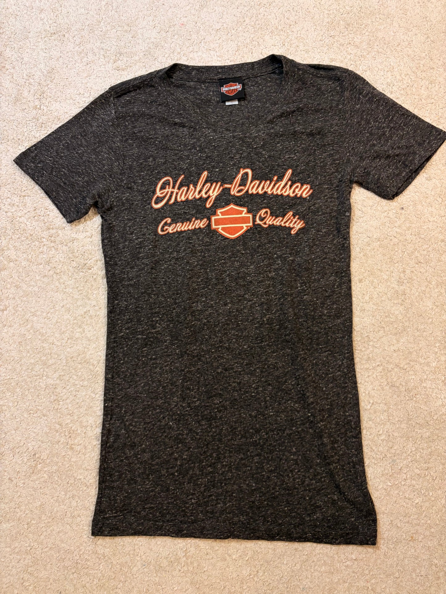 T-shirt Harley-Davidson Genuine Quality Gris Chiné Lin Mélangé – Femme – Taille XL