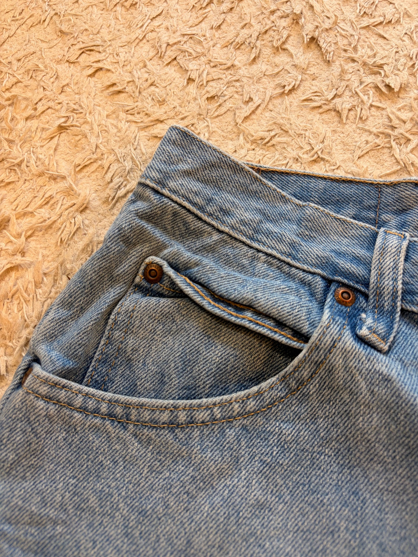 Jean Wrangler Authentics Droit Bleu Clair Délavé Vintage 100% Coton – Homme – Taille W36/L30