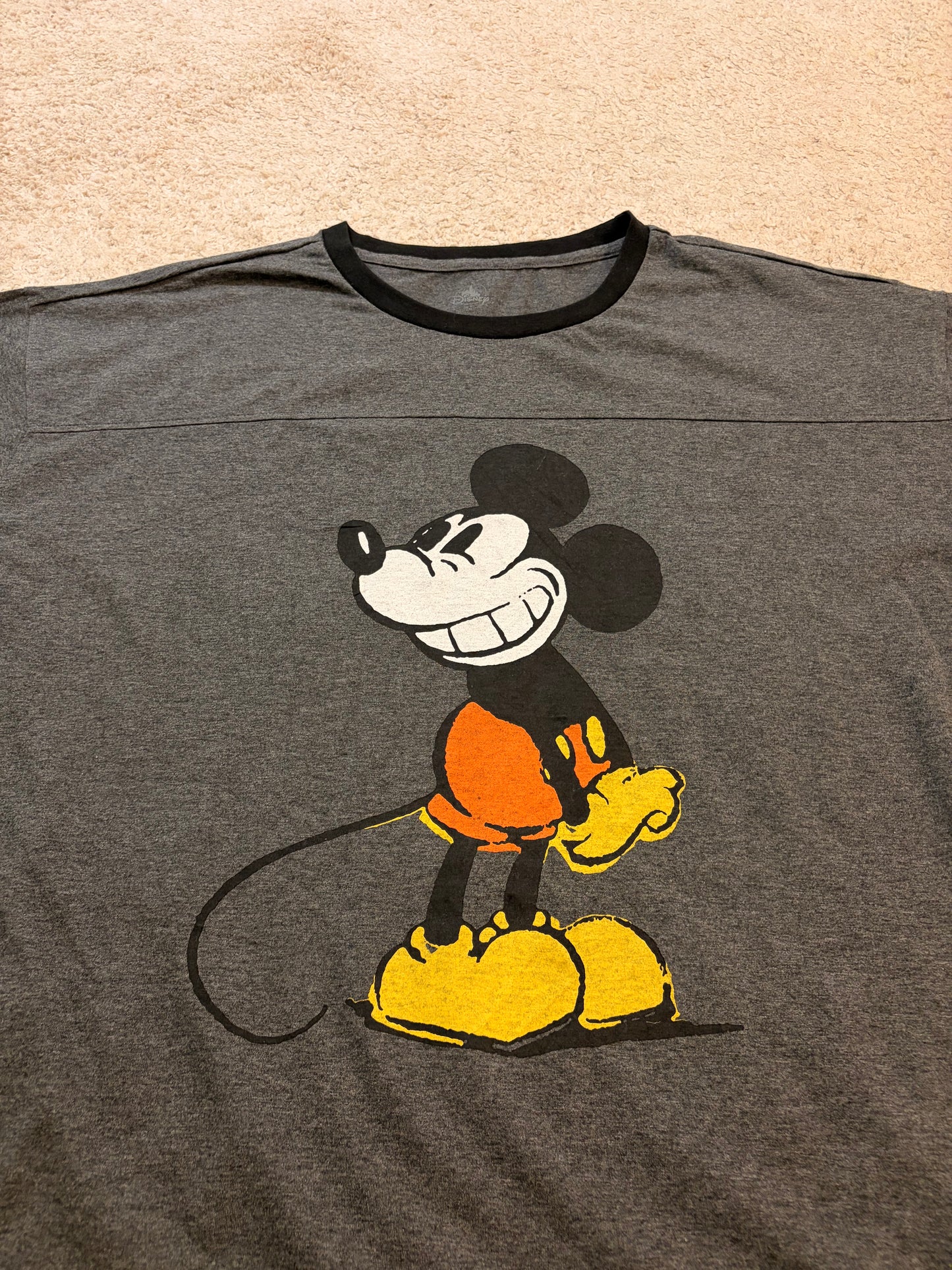 T-shirt Mickey Mouse Disney gris sport NEUF XXL